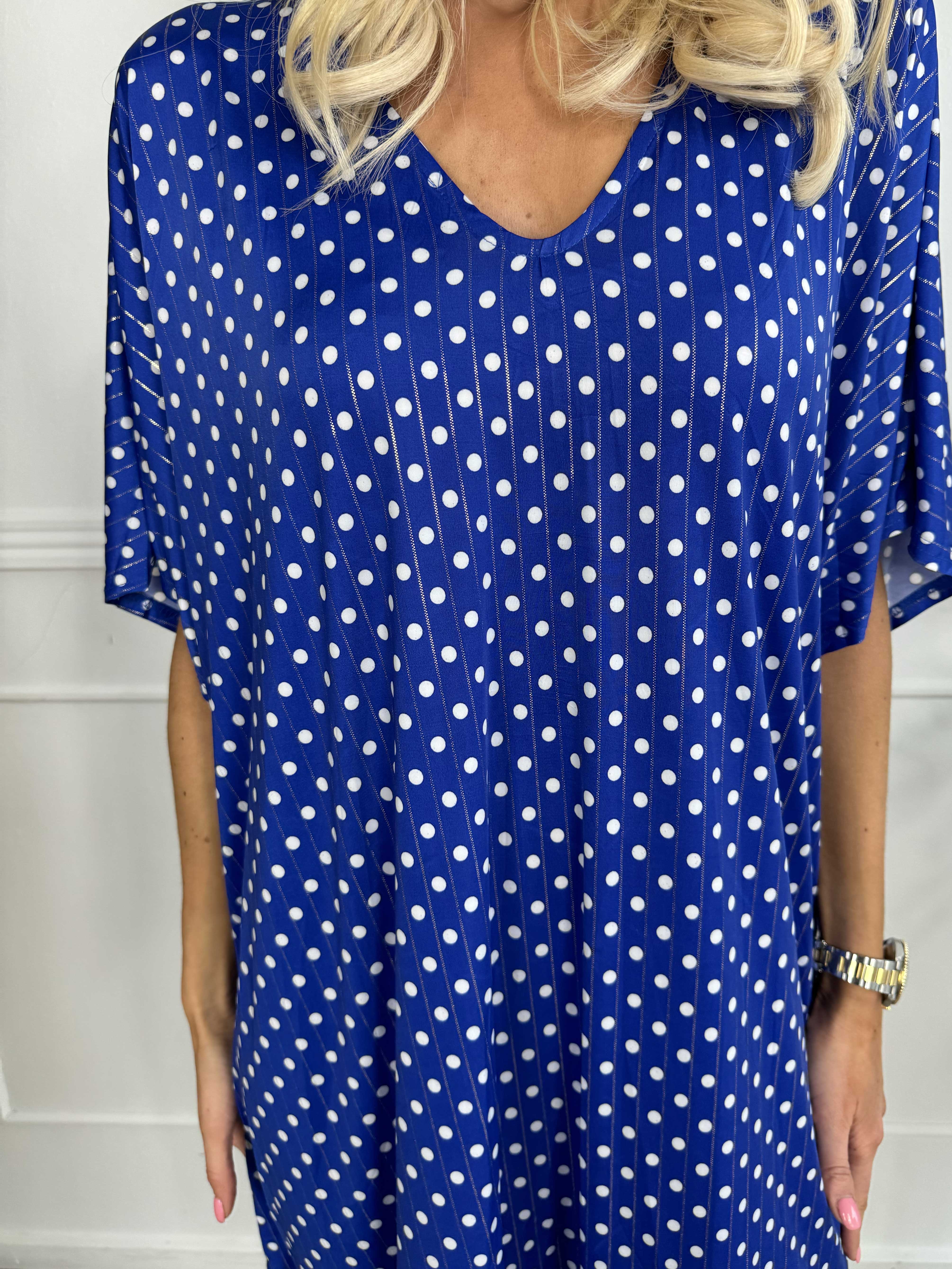 Azmina Dot - Elastisk tunikakjole i loose fit